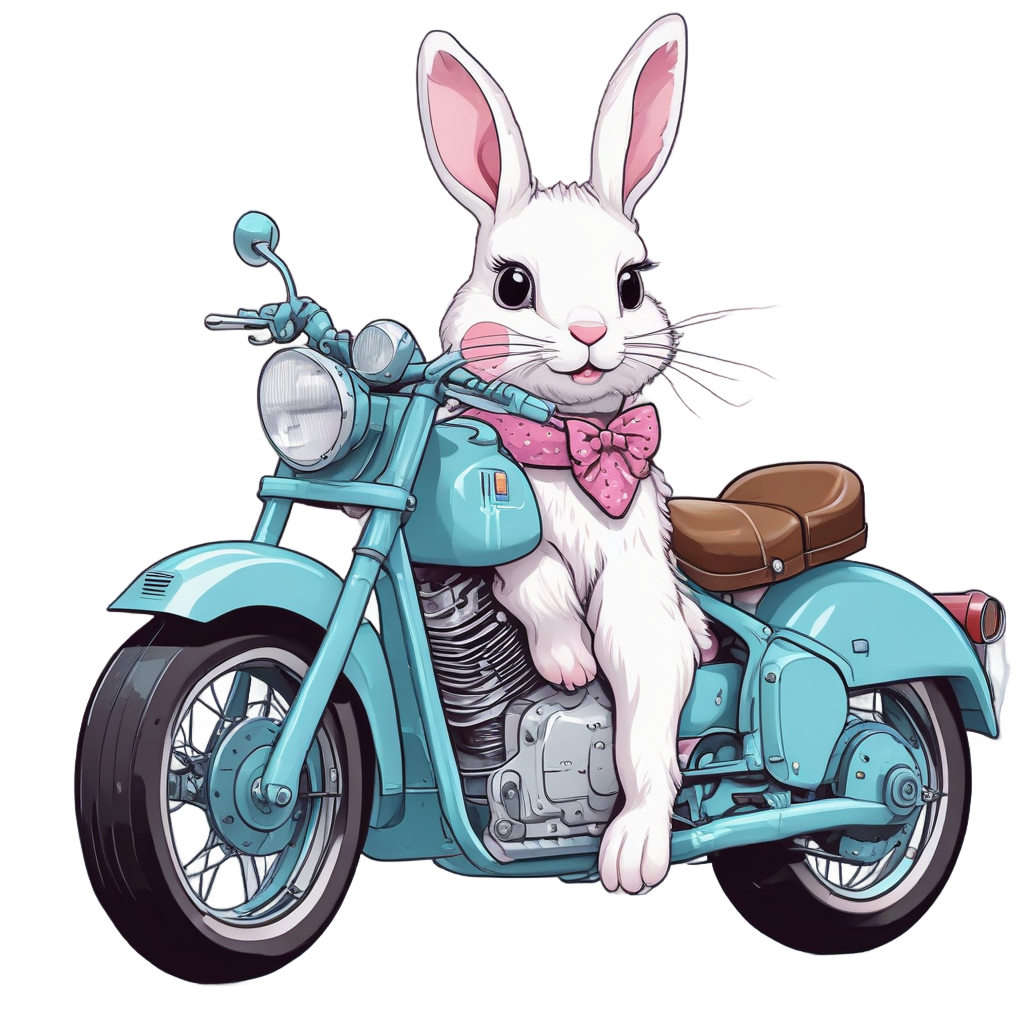 Bunny Helmets Tank — motorcycles stickers