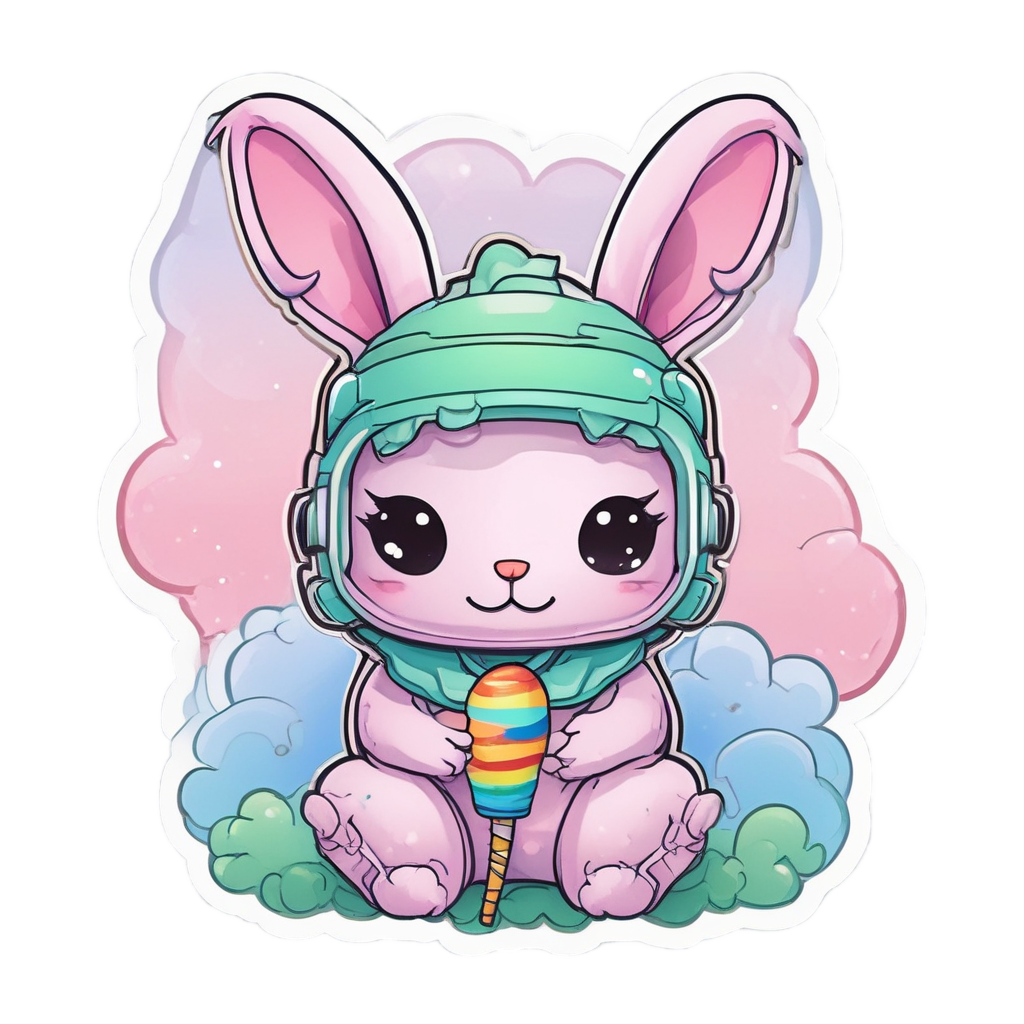 Bunny in gas mask — gas mask stickers