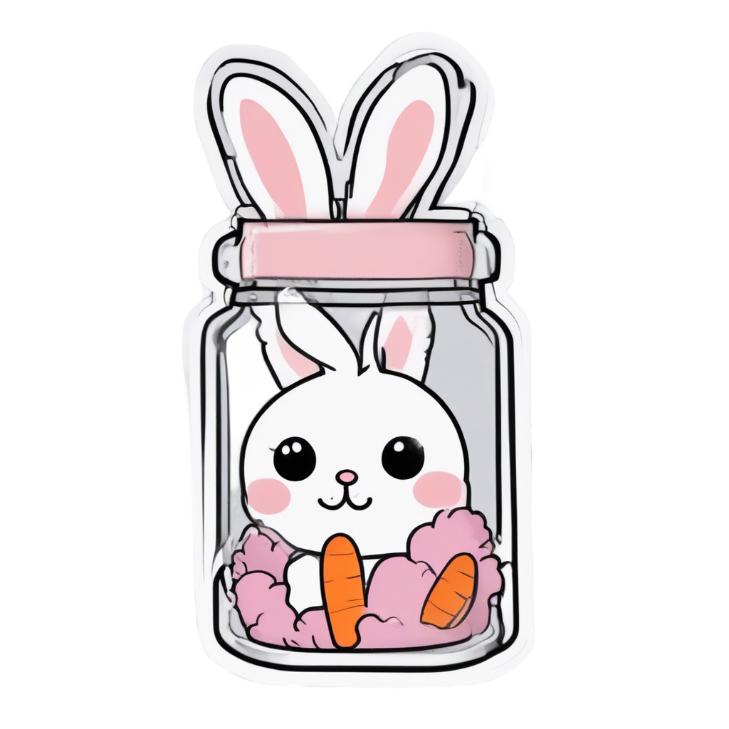 Bunny Oil Can Hop — garage stickers