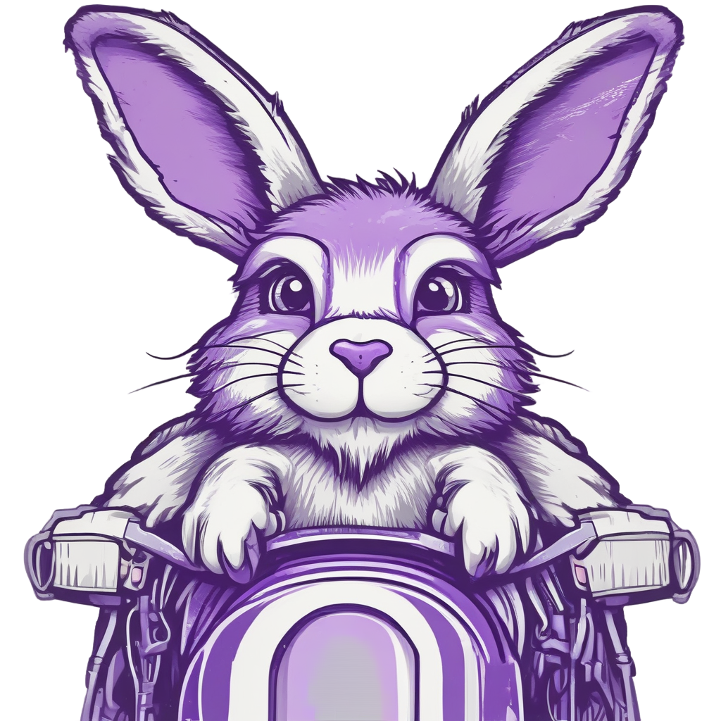 Bunny on Tank — motorcycles stickers
