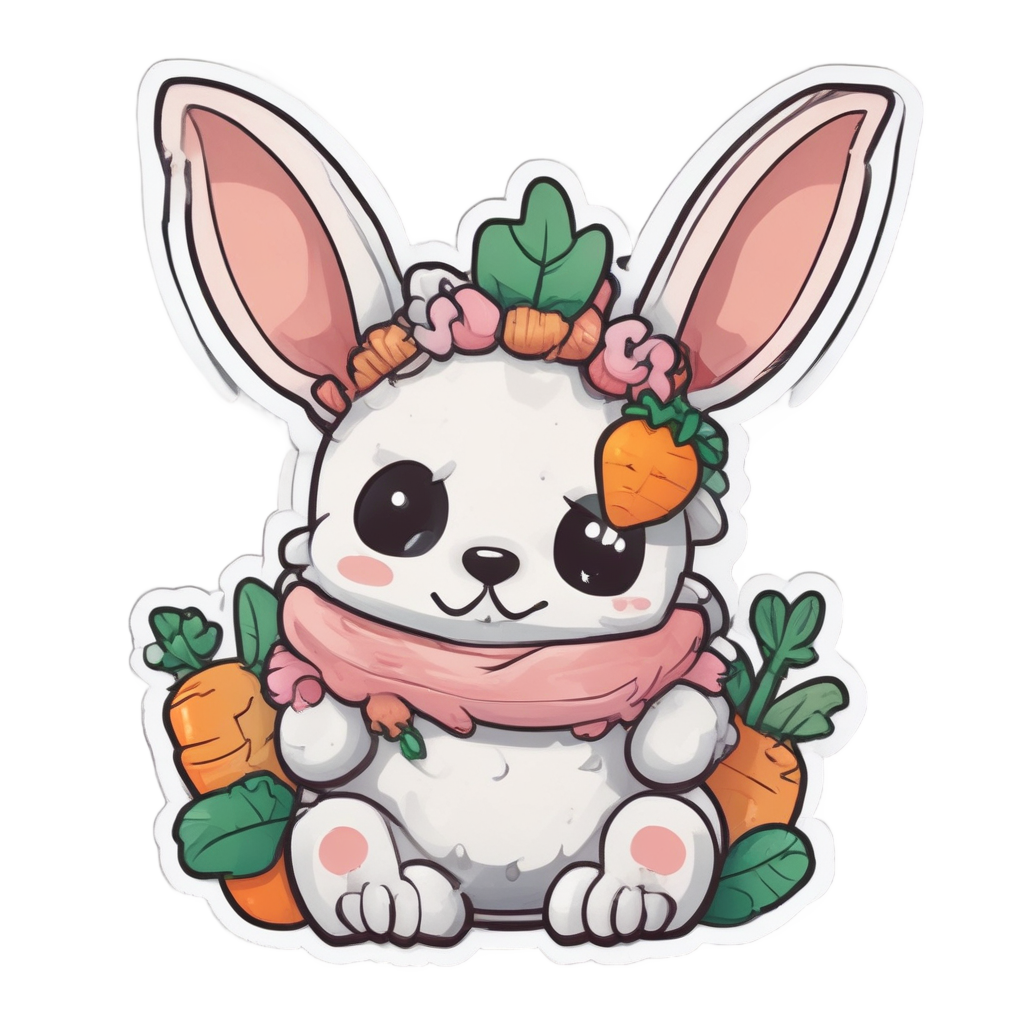 Bunny Poison Ears — skull & crossbones stickers