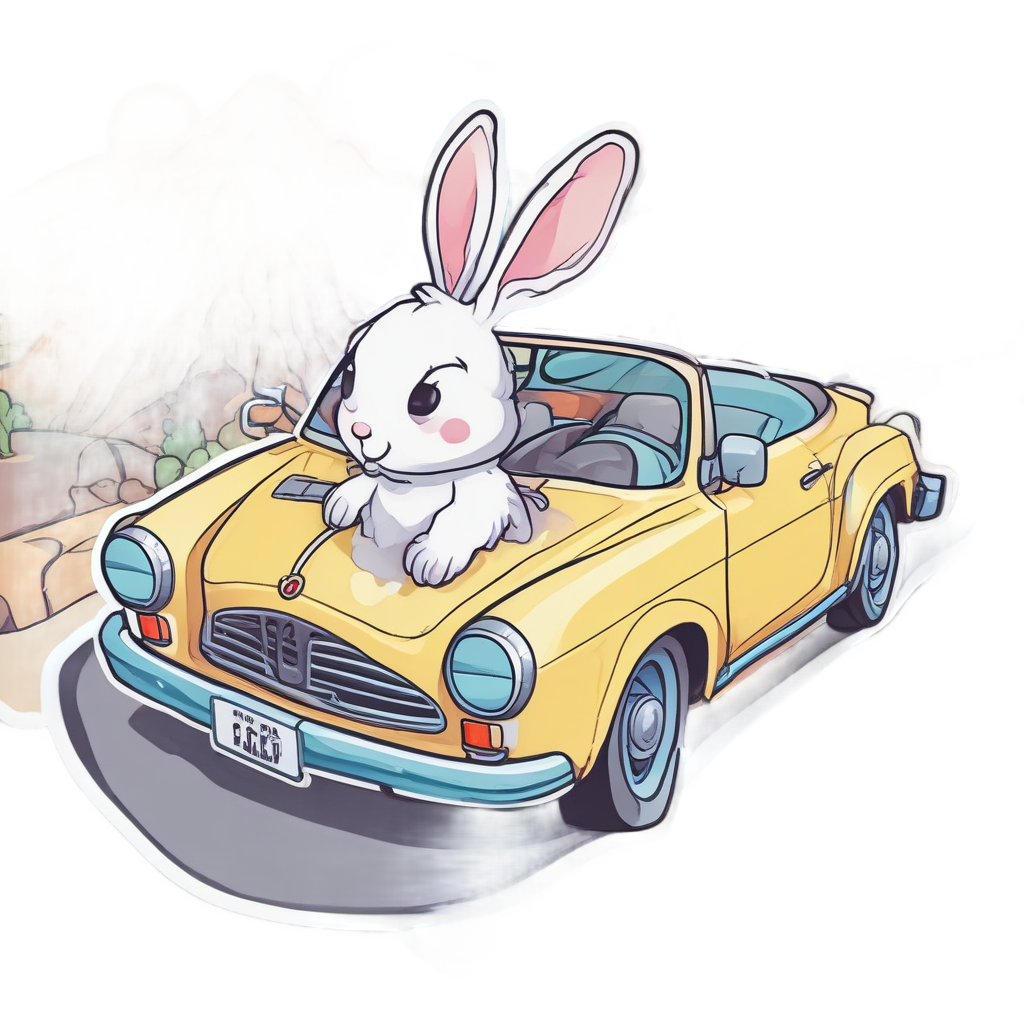 Bunny's Mountain Drive — open road stickers