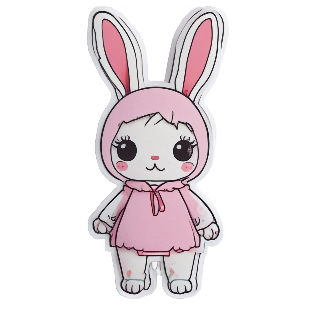 Bunny with a Frown — slasher vibe stickers