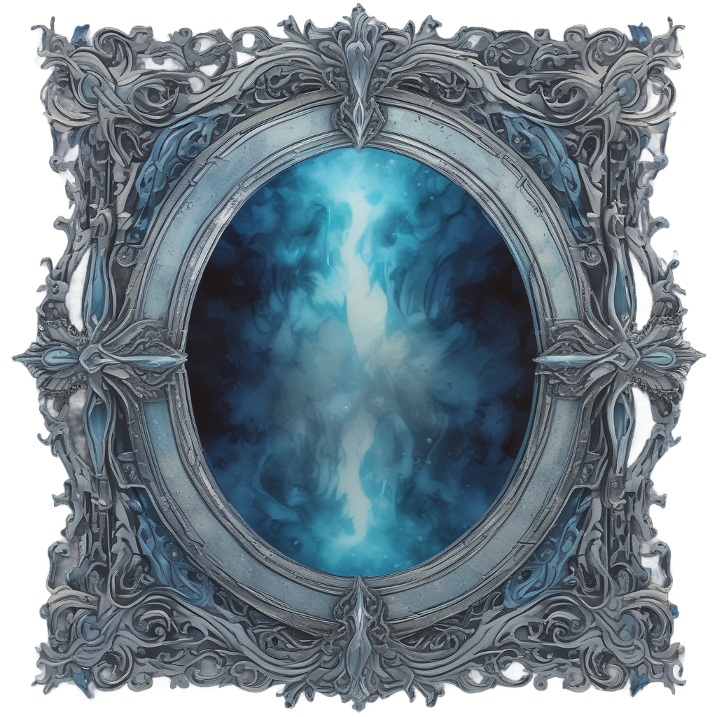 Burning Mirror Frame — victorian gothic stickers