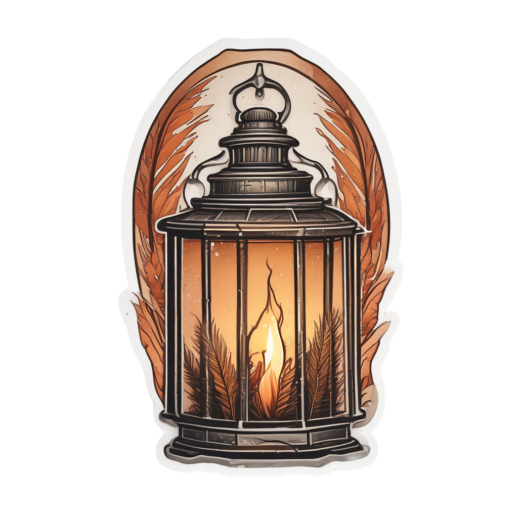 Burning Plume Lantern — boho nursery stickers