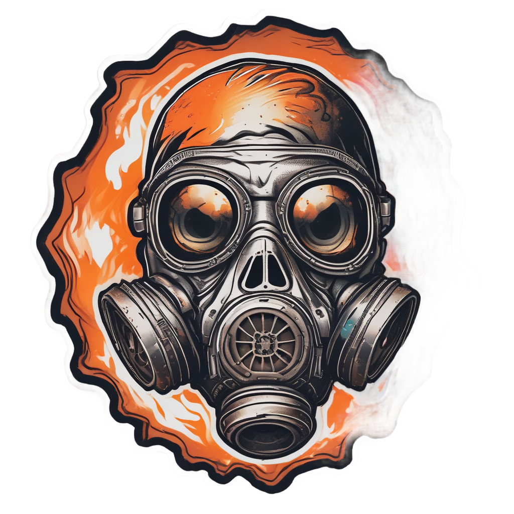 Burnt Offerings Mask — gas mask stickers