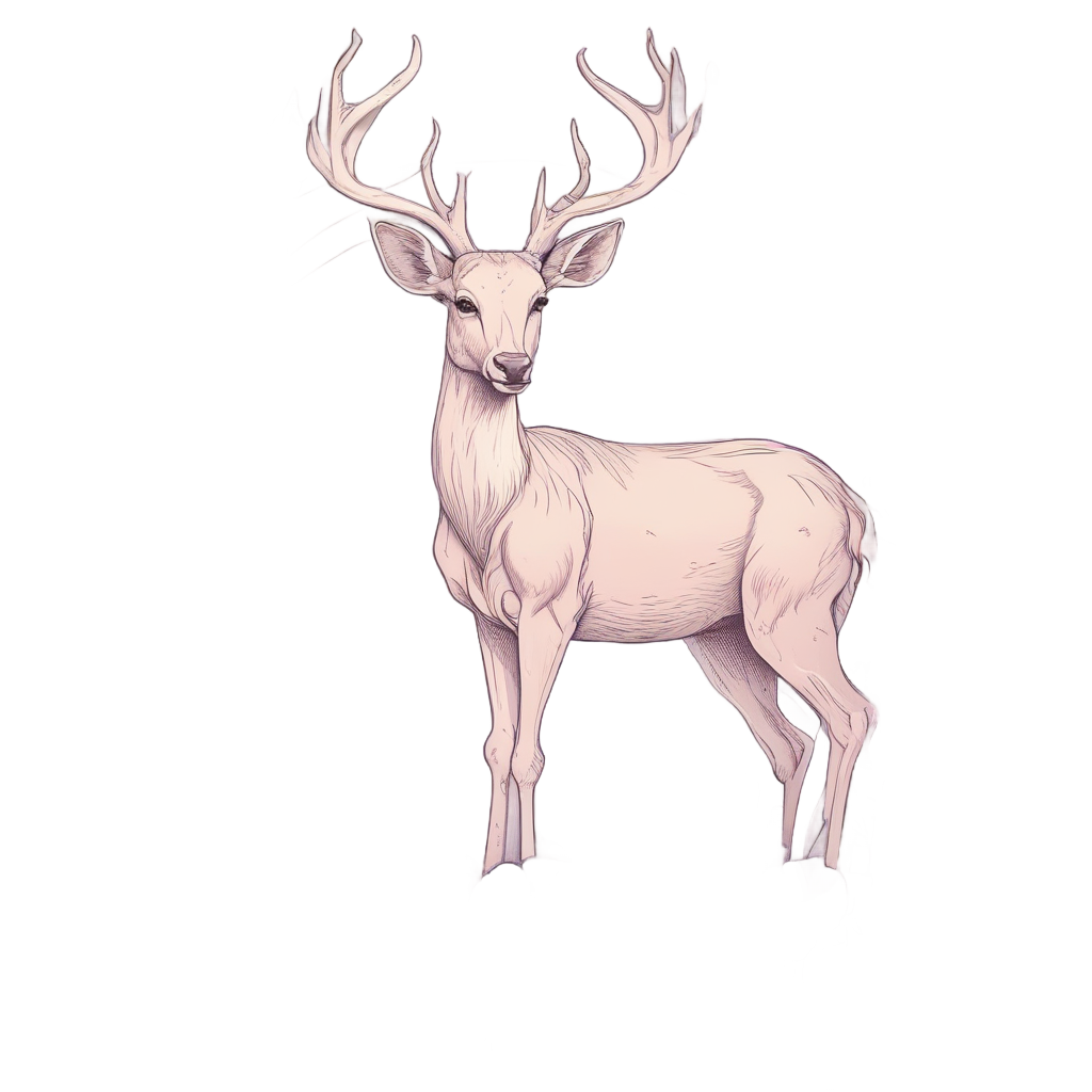 Butterfly Antler Doe — animals & pets stickers