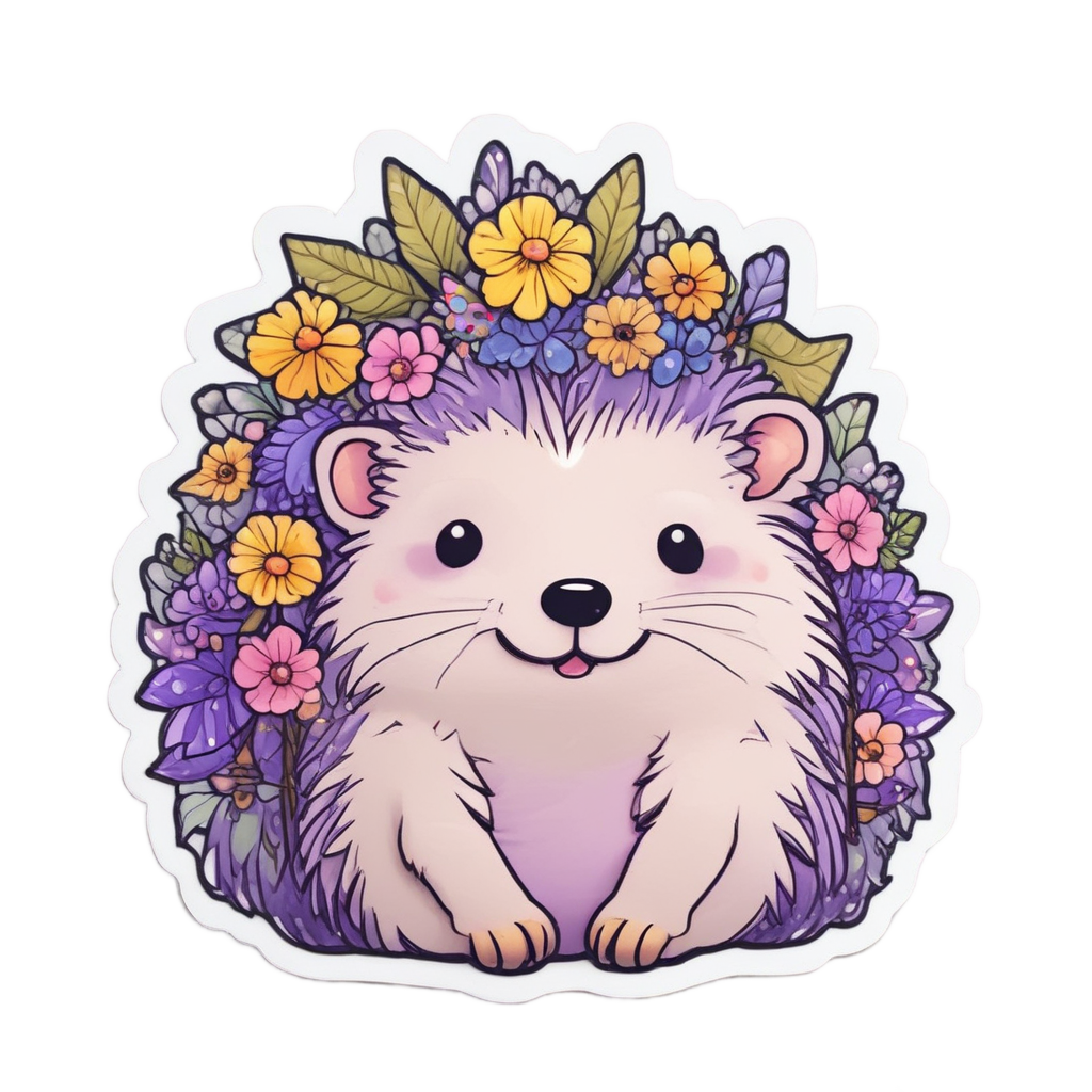 Butterfly Antler Hedgehog — outdoorsman stickers