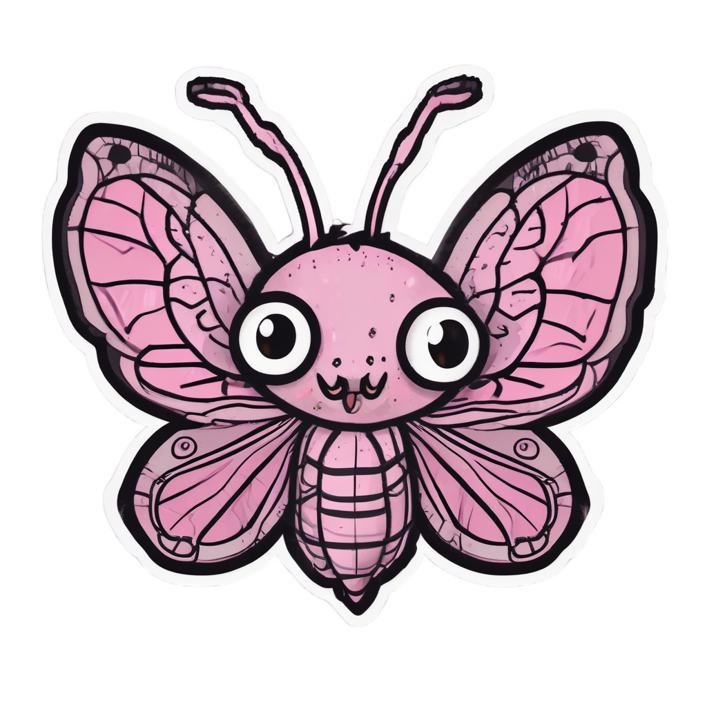 Butterfly Mimic Moth — blackwork flash stickers