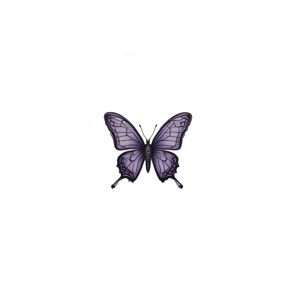 Butterfly Mirror Shadow — victorian gothic stickers