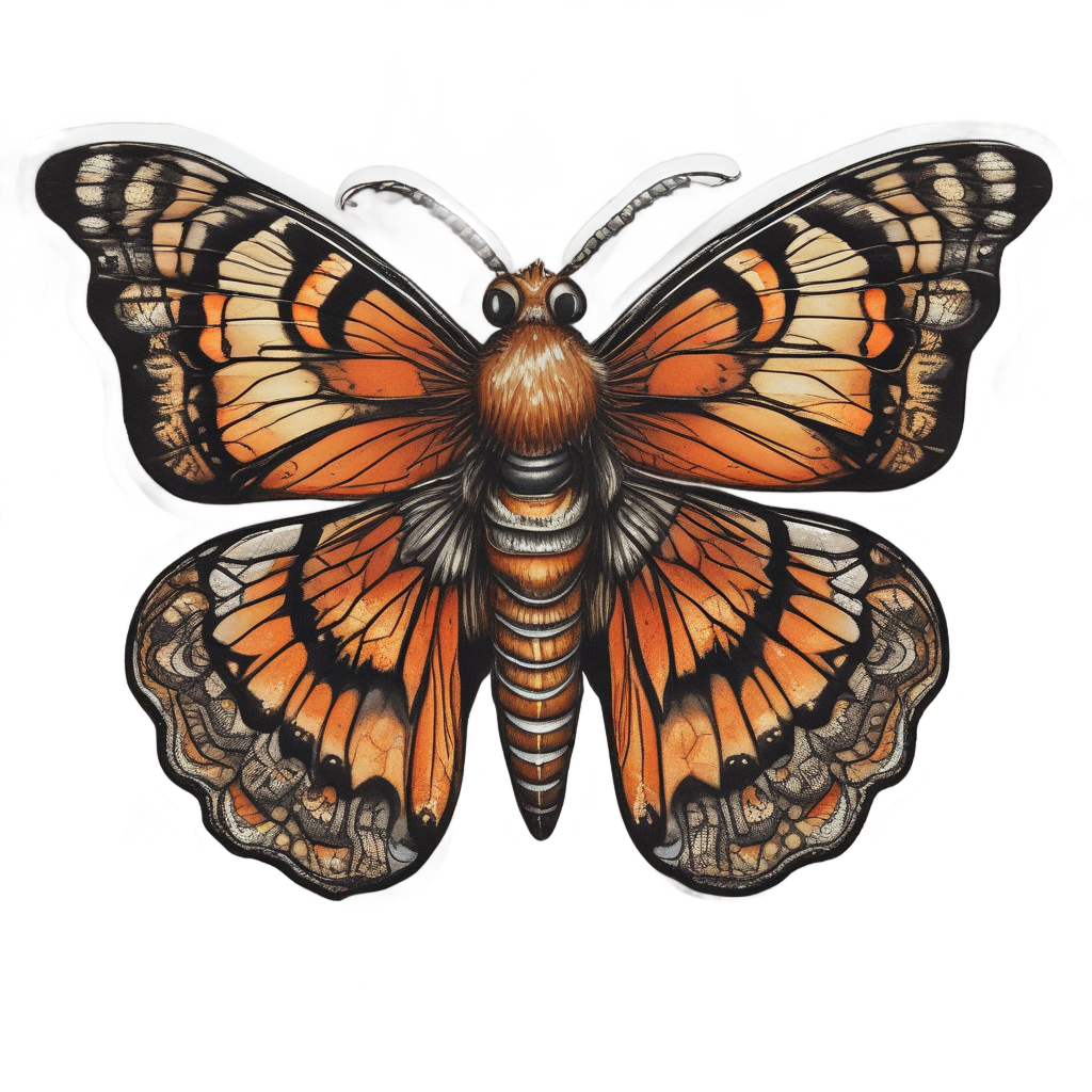Butterfly Moth Hybrid — moths & ravens stickers