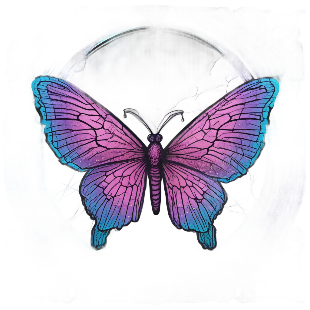 Butterfly Neon Shatter — victorian gothic stickers