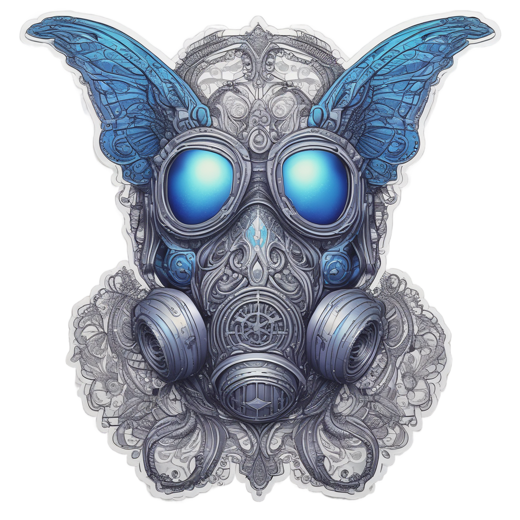 Butterfly Veil Gas Mask — gas mask stickers