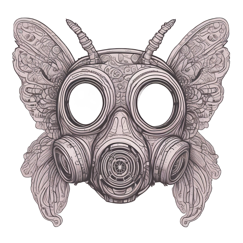 Butterfly Wing Mask — gas mask stickers