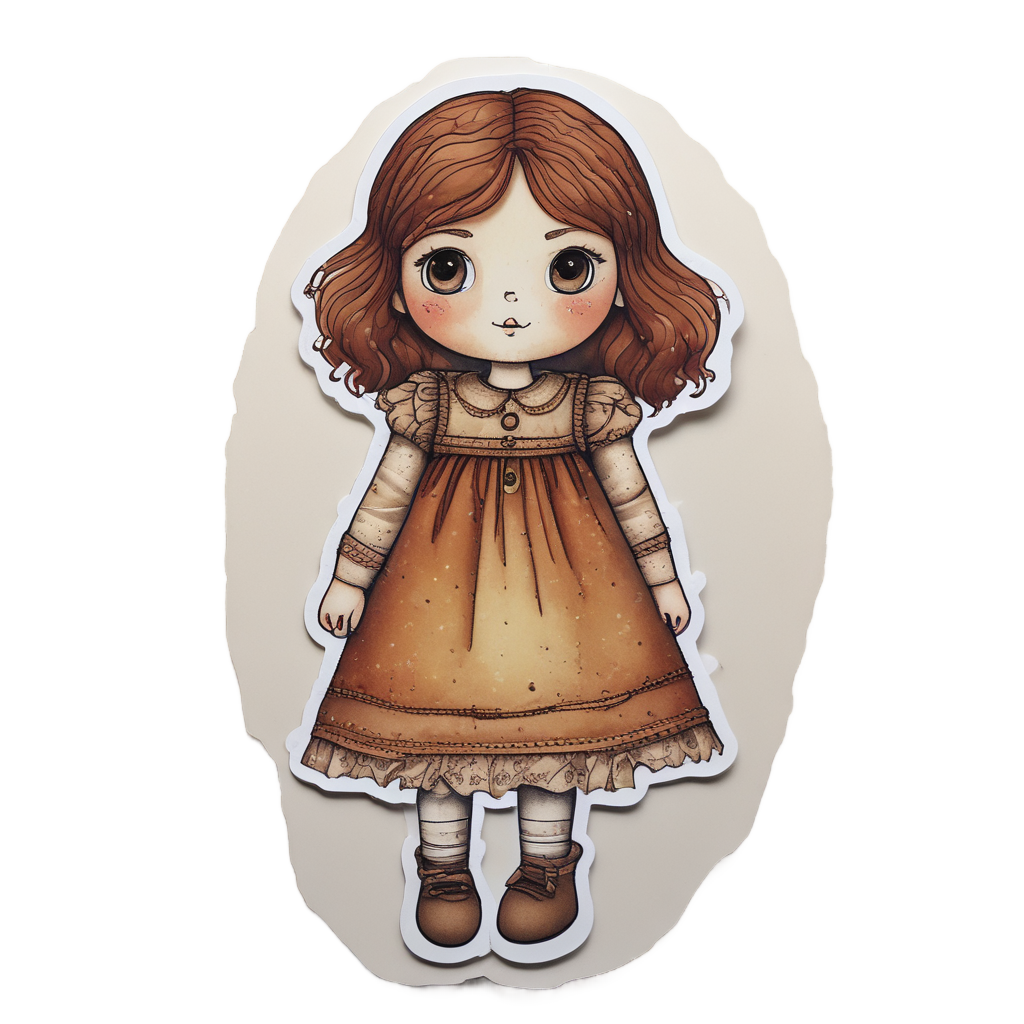Button-Eyed Rag Doll — slasher vibe stickers