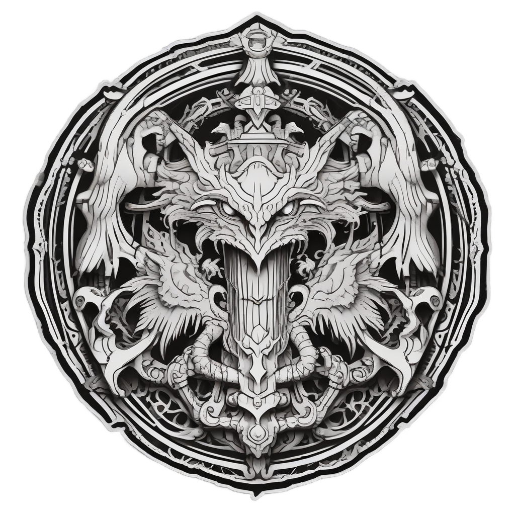 C-clamp Crest of Strength — garage stickers