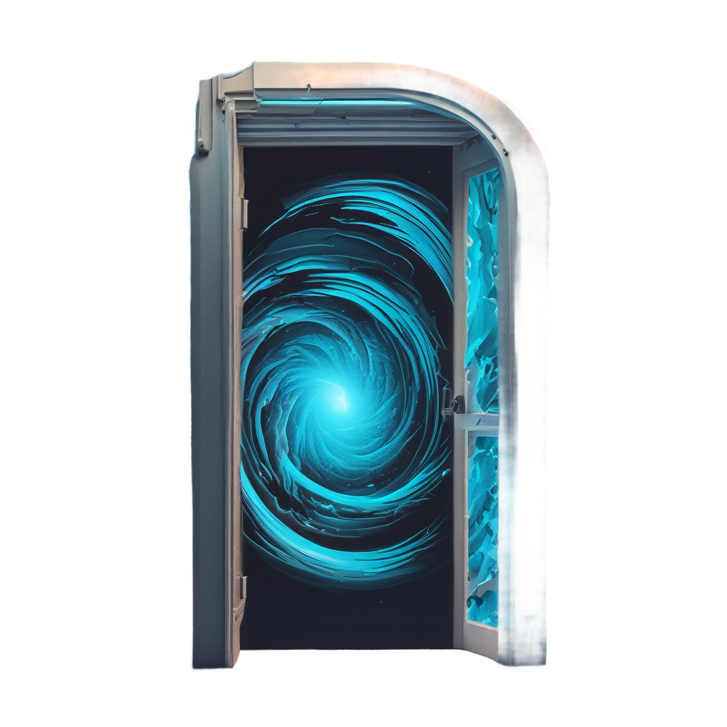 Cabin Door Portal — slasher vibe stickers