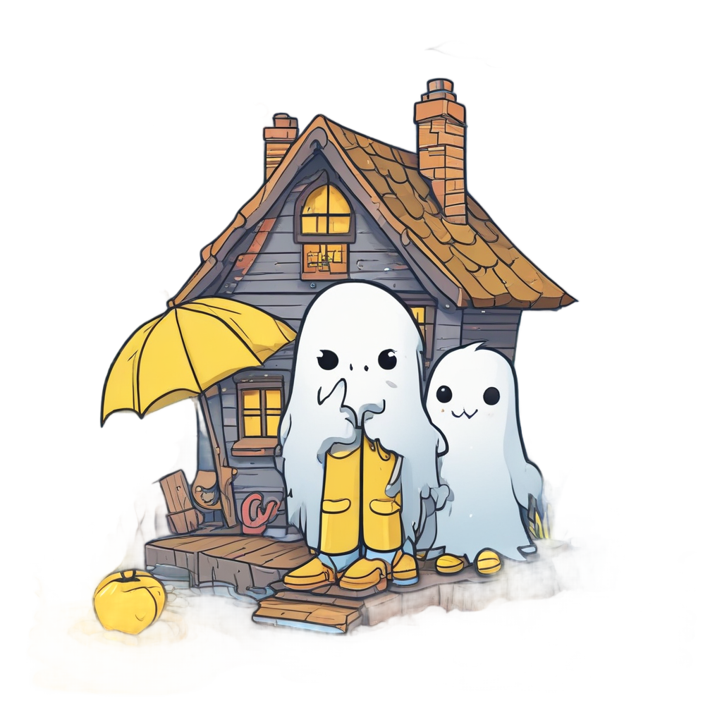 Cabin Rainy Day Friends — slasher vibe stickers