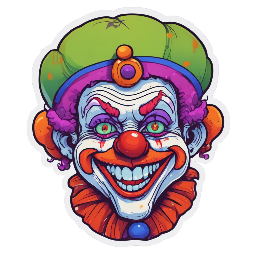 Cackling Clown of Neon — b-movie stickers