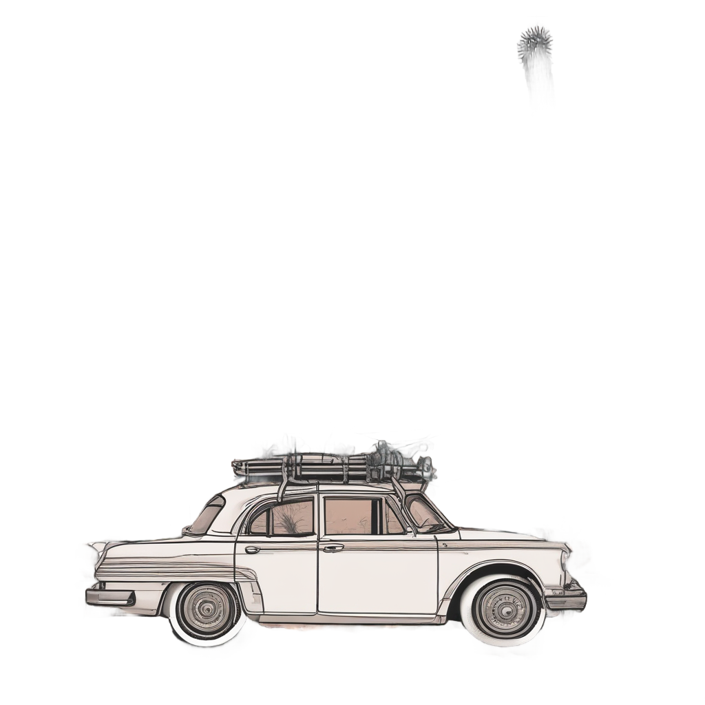Cacti Cruiser in Desert — motorcycles stickers