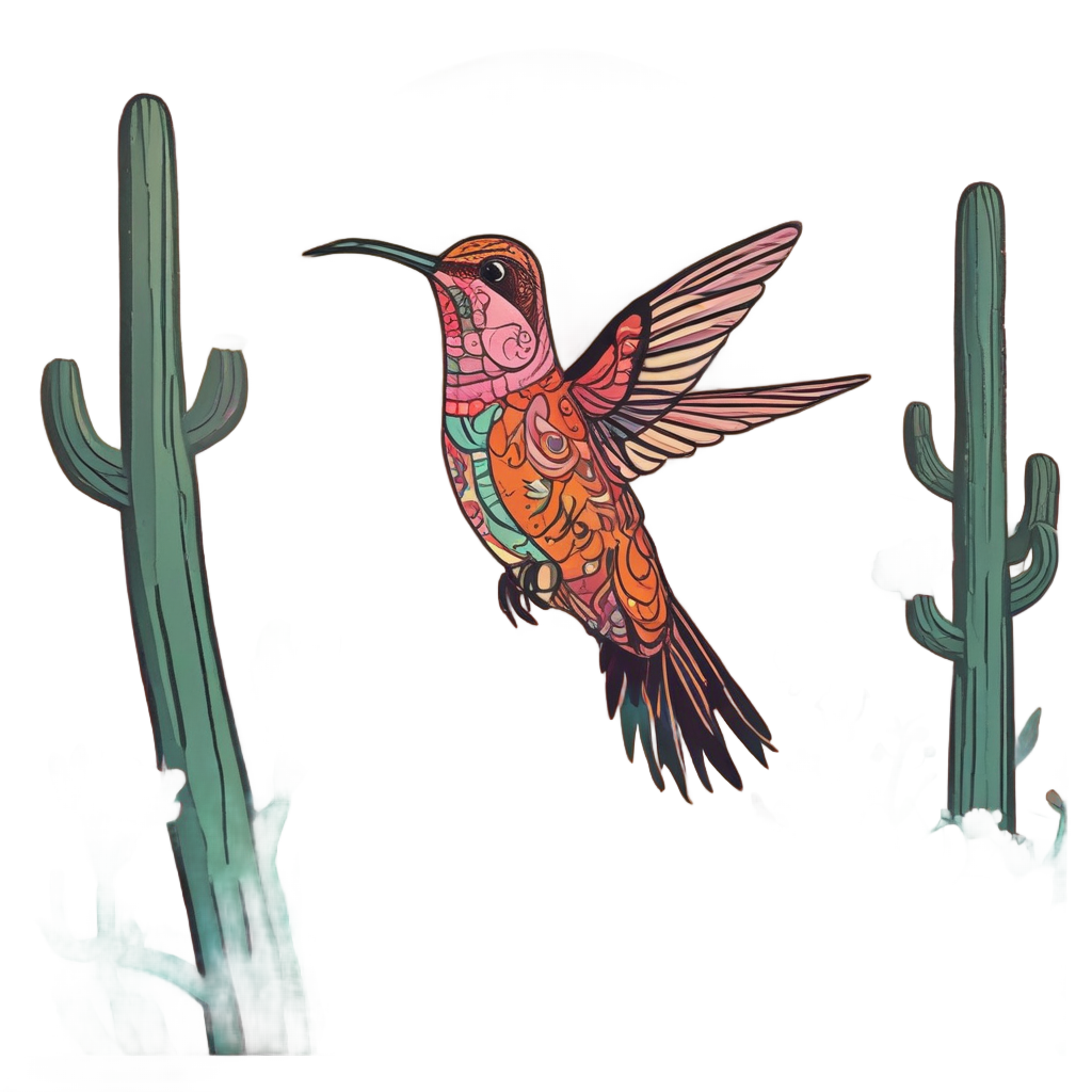 Cactus Bloom Perch — animals & pets stickers