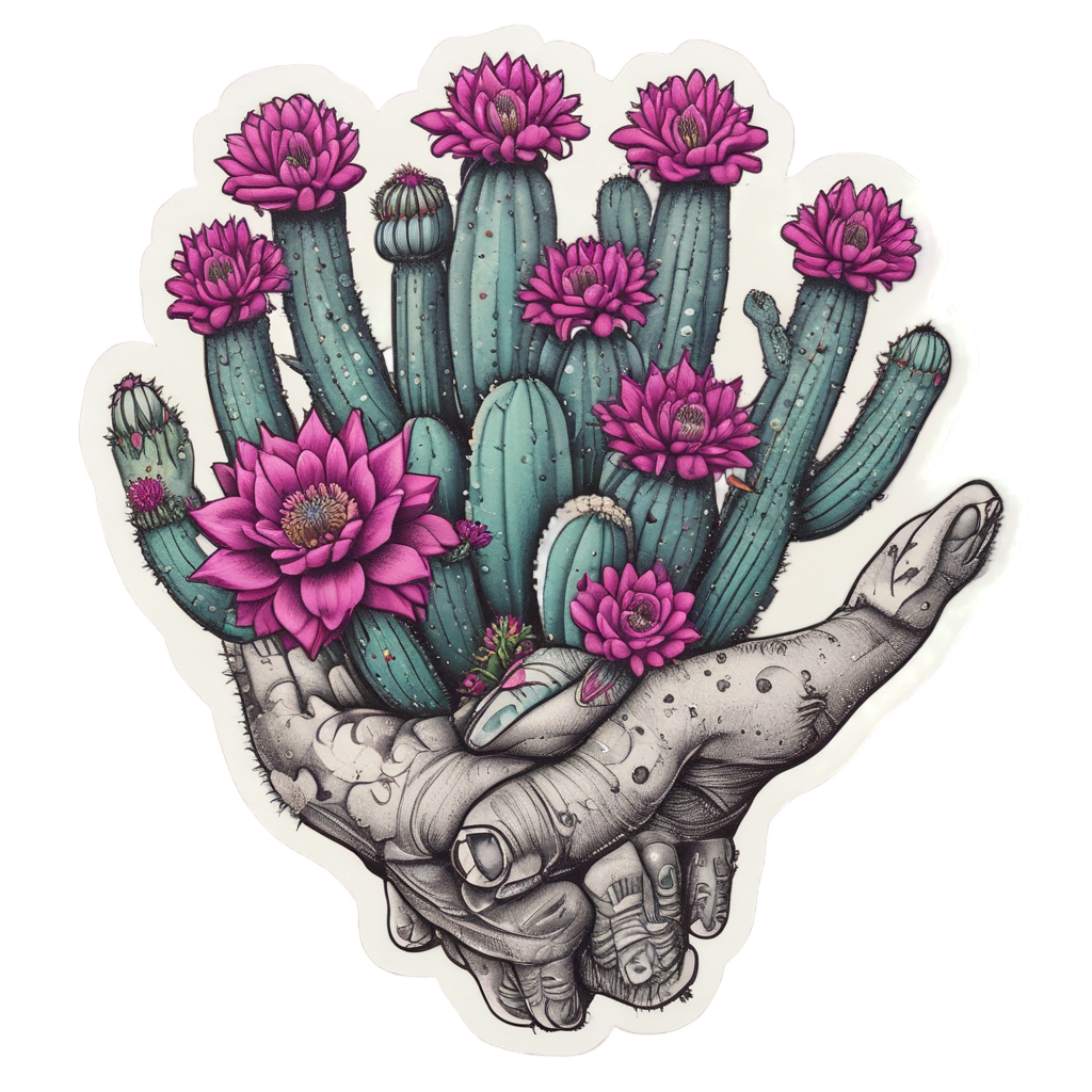 Cactus Hand of Fate — boho nursery stickers