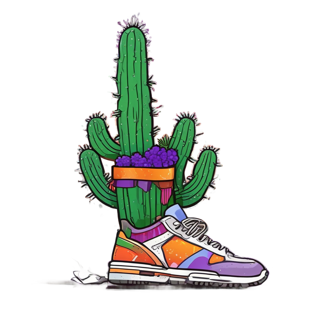 Cactus Marathon Runner — nursery & baby stickers