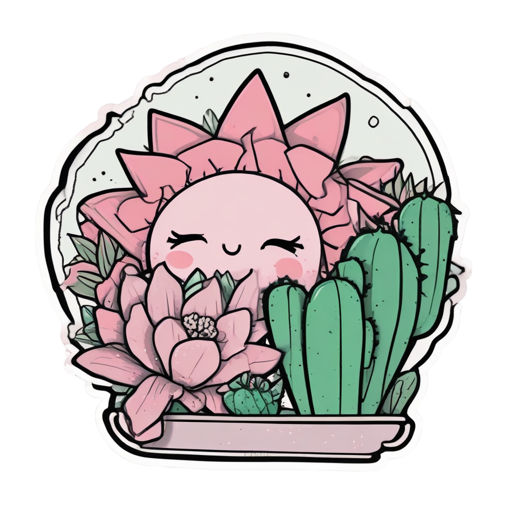 Cactus Star Napping — boho nursery stickers