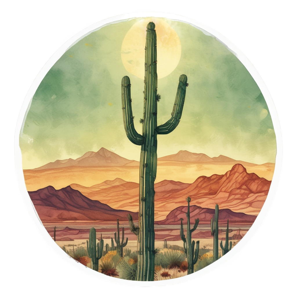 Cactus with Heatwave — open road stickers