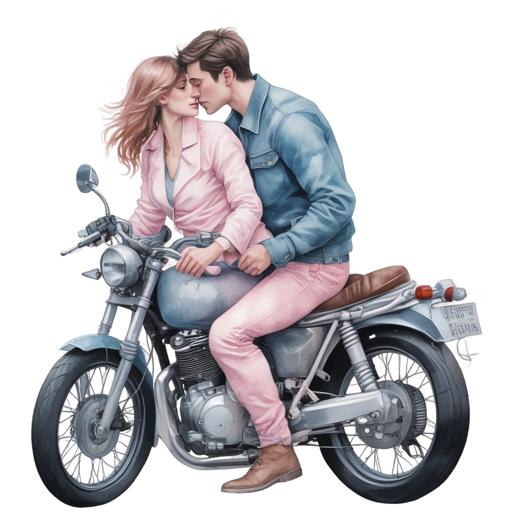 Cafe Racer Couple — motorcycles stickers