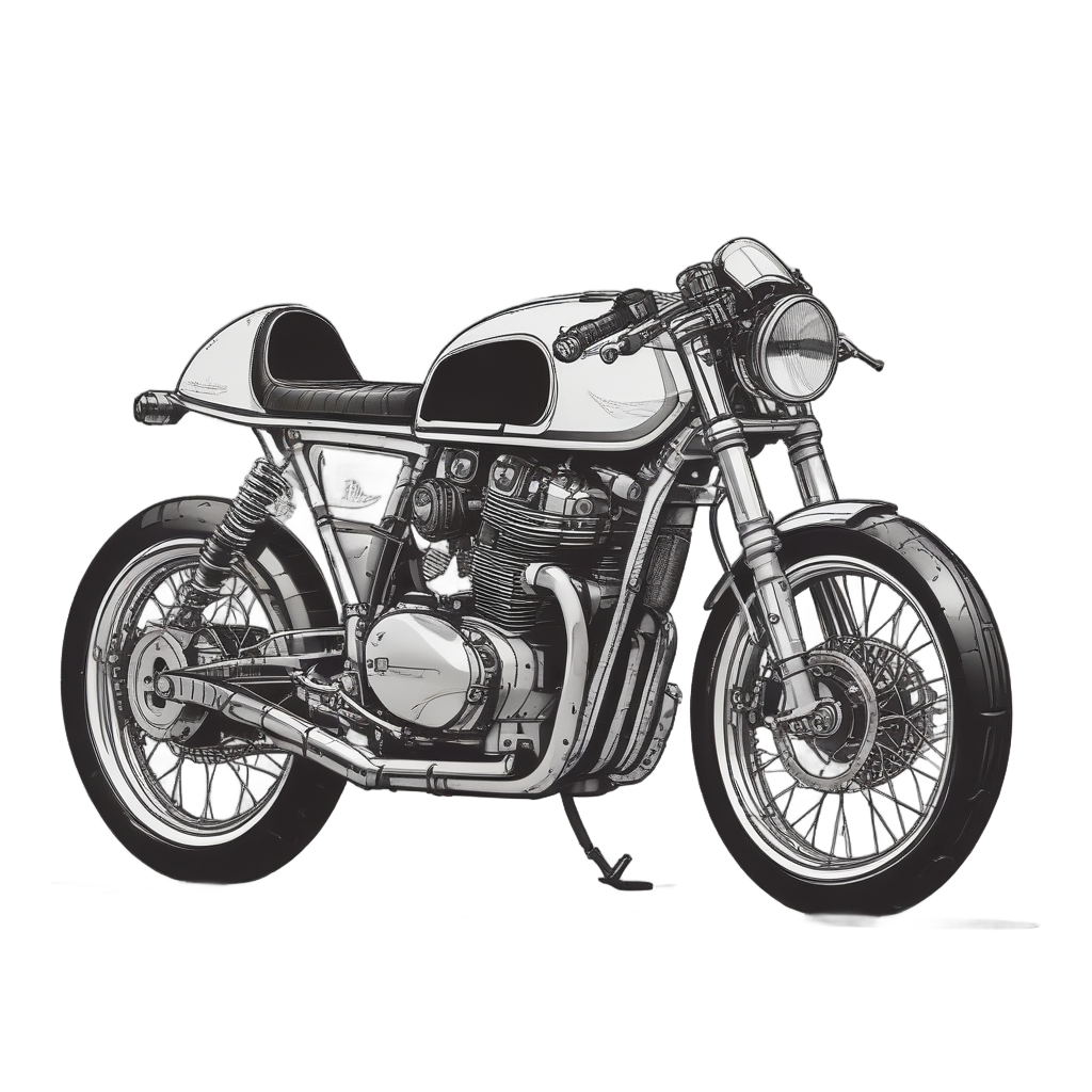 Cafe Racer Silhouette — motorcycles stickers