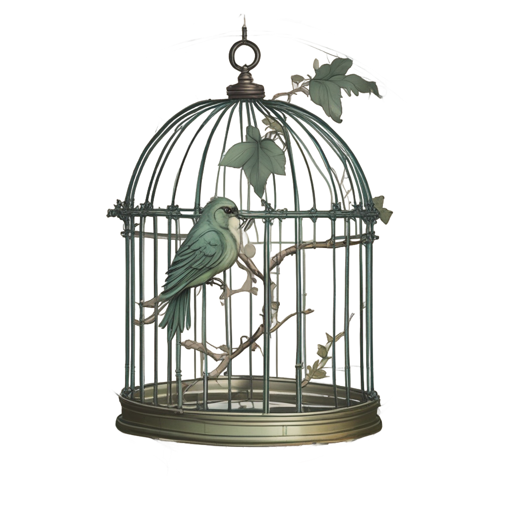 Caged Bird Heart — barbed wire stickers