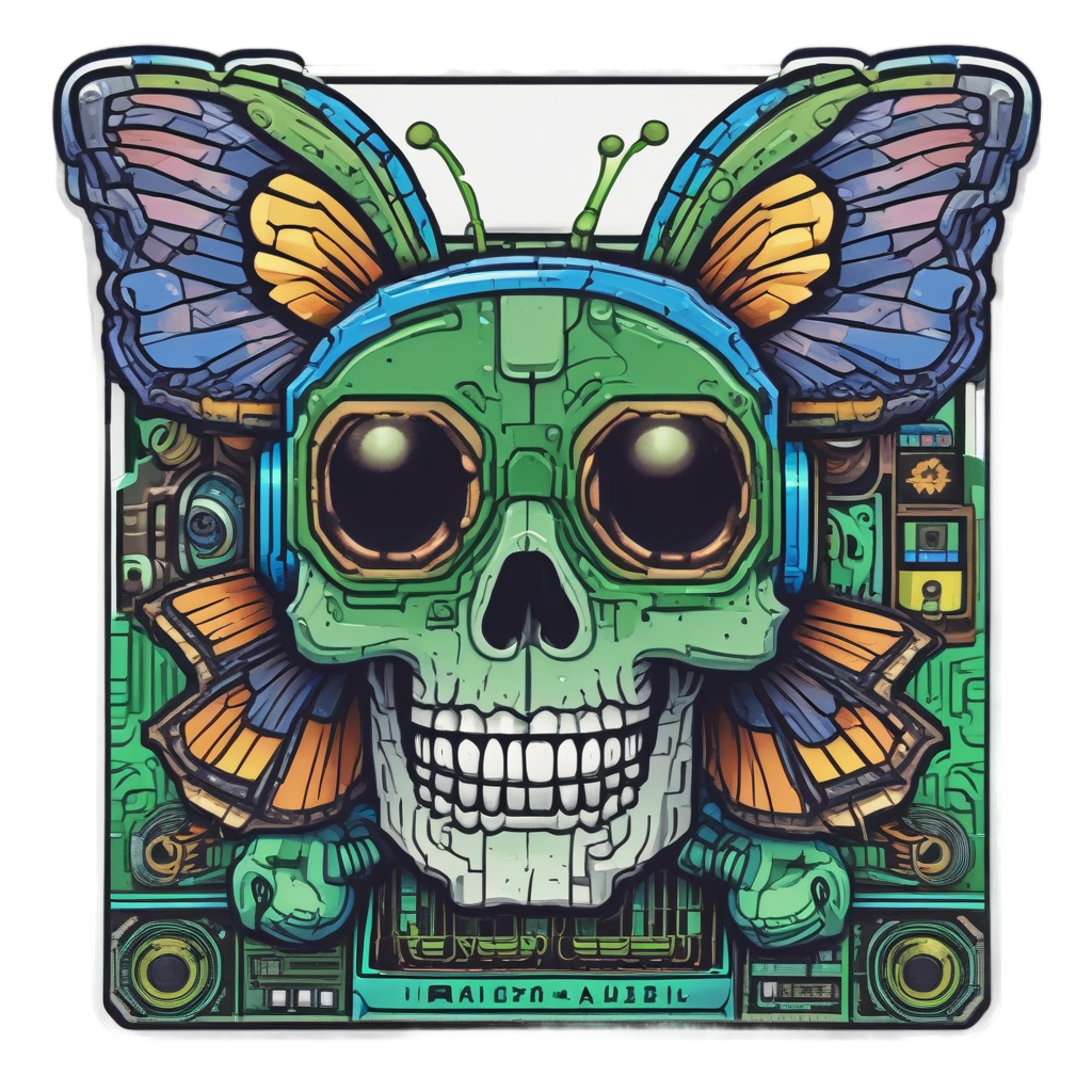 Calavera Retro Gamer — gamer stickers
