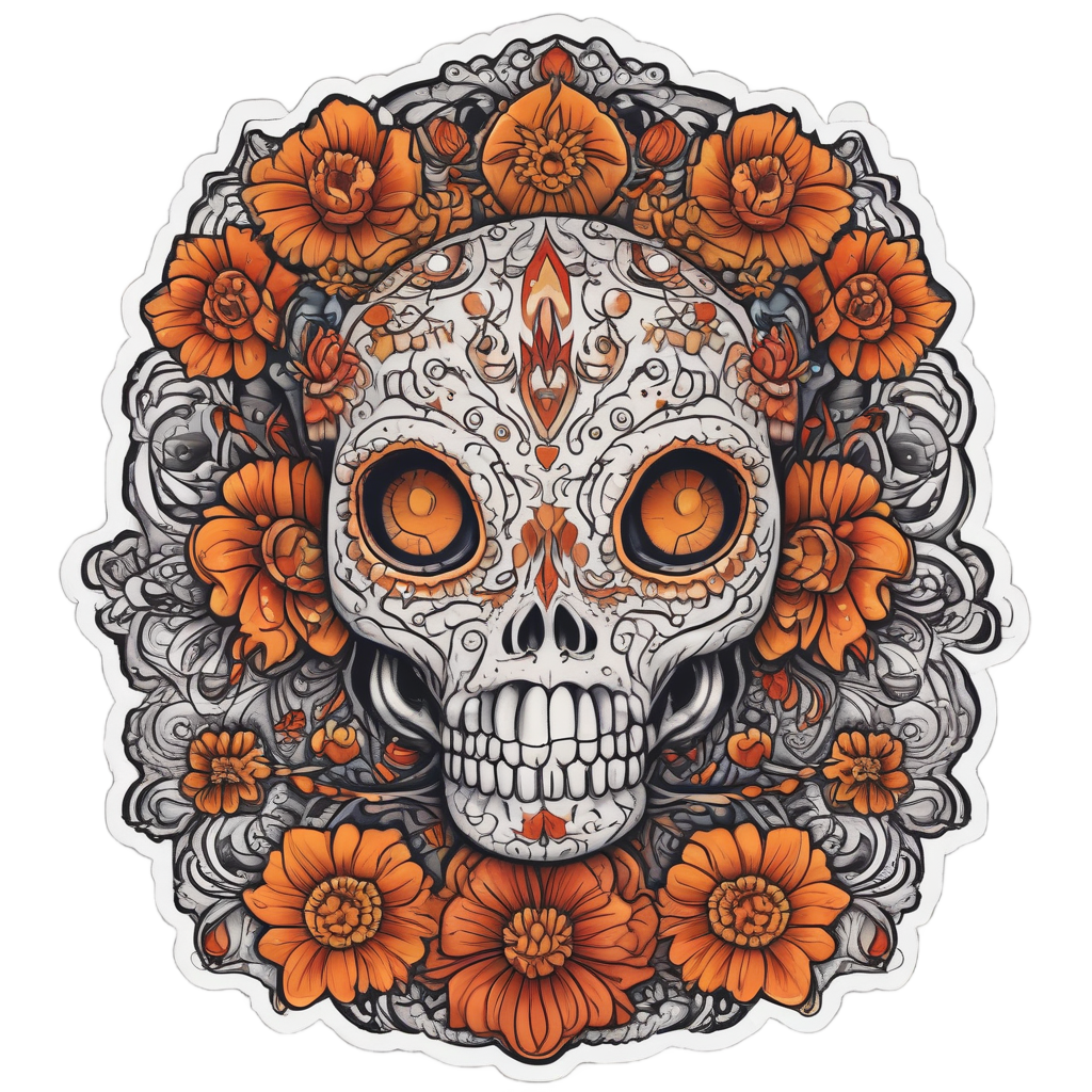 Calaverita Axolotl Day of Dead — animals & pets stickers