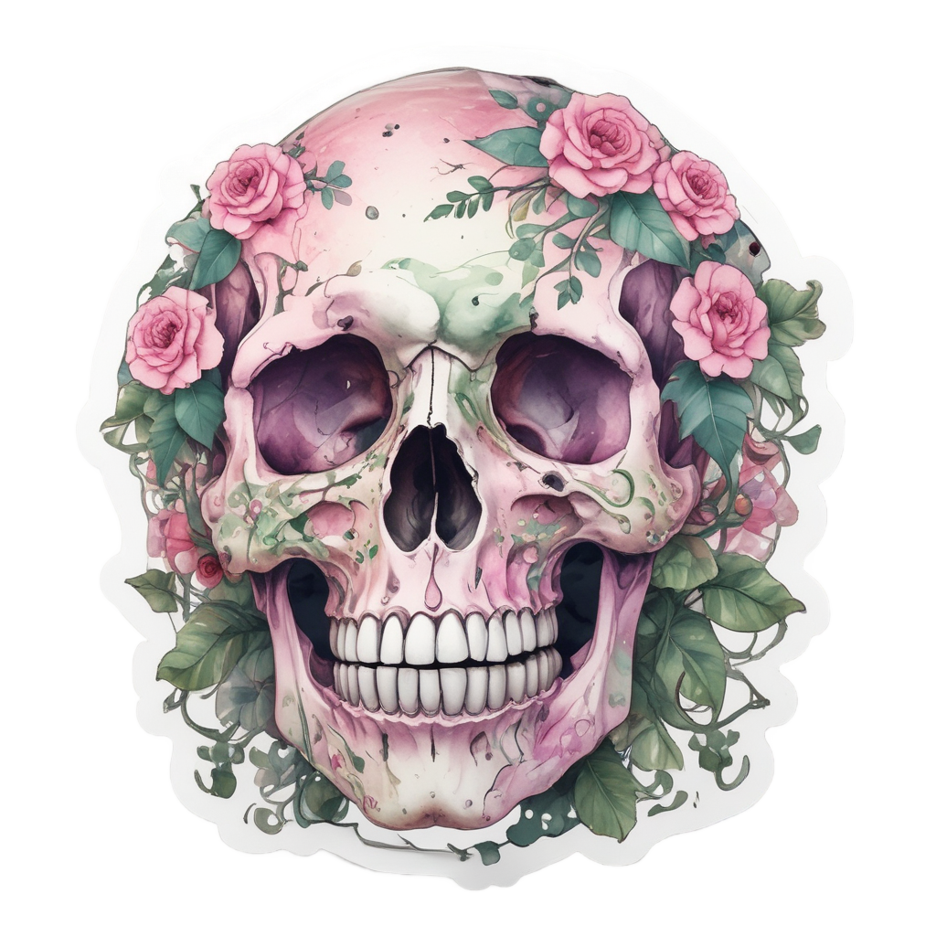 Camo Bloom Skull — camo stickers