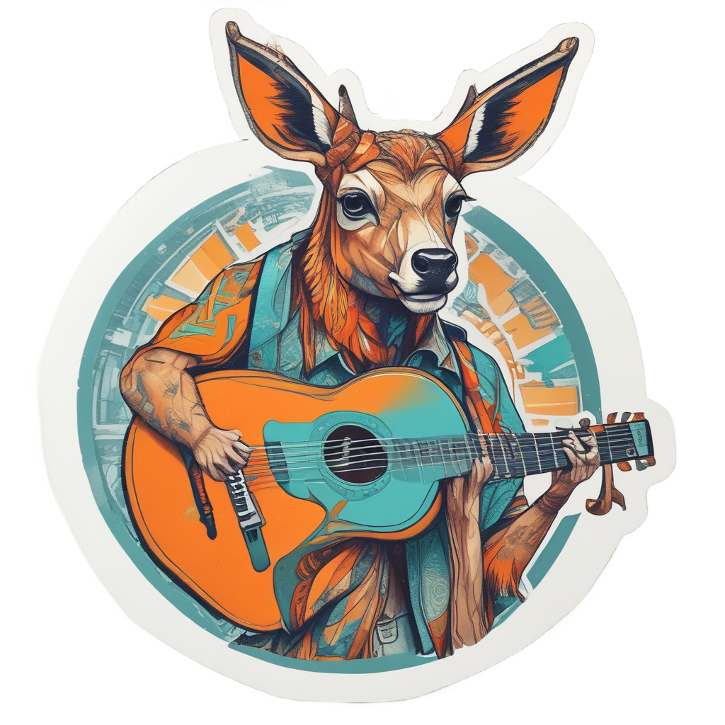 Camo Buck Guitar — camo stickers