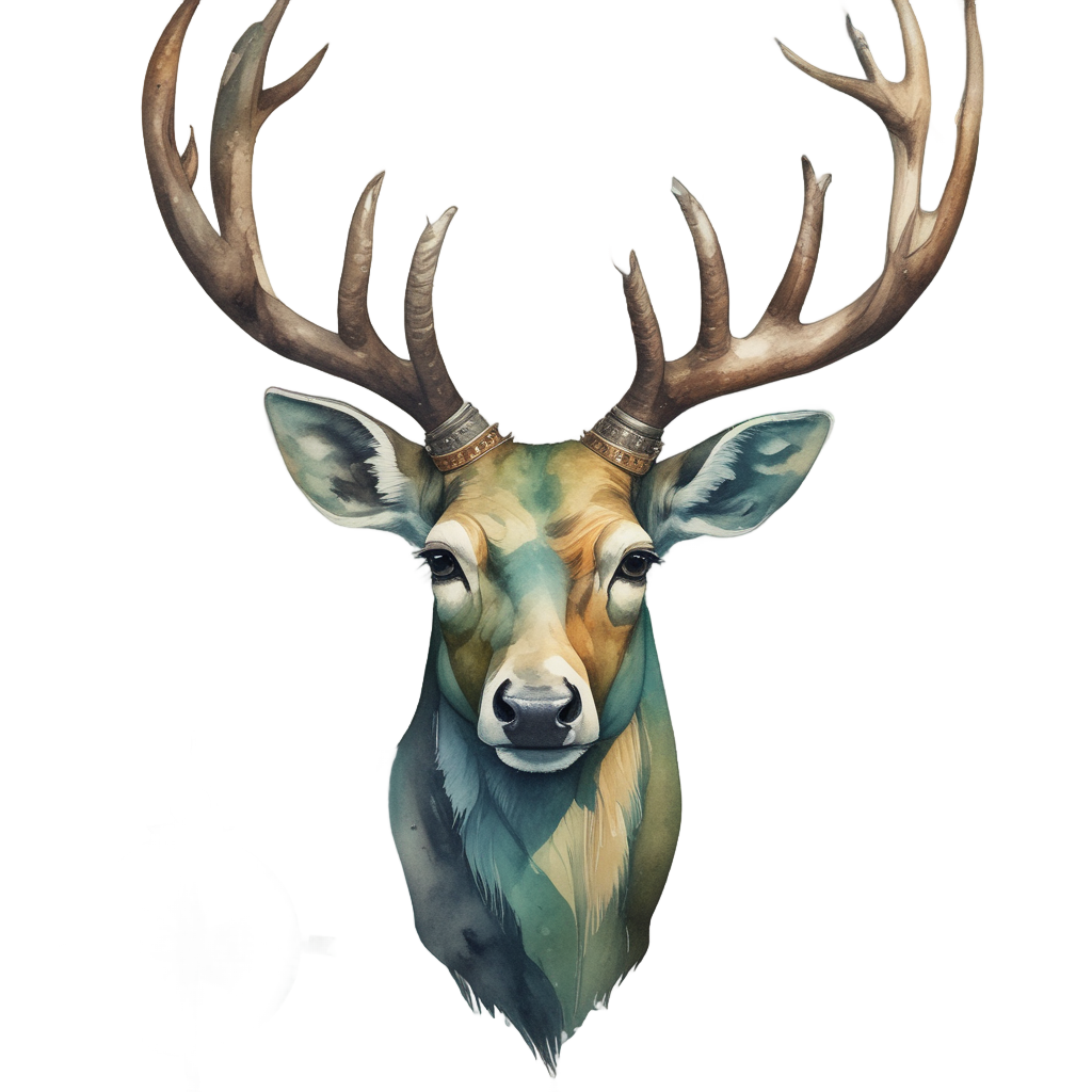 Camo Buck with Compass — camo stickers