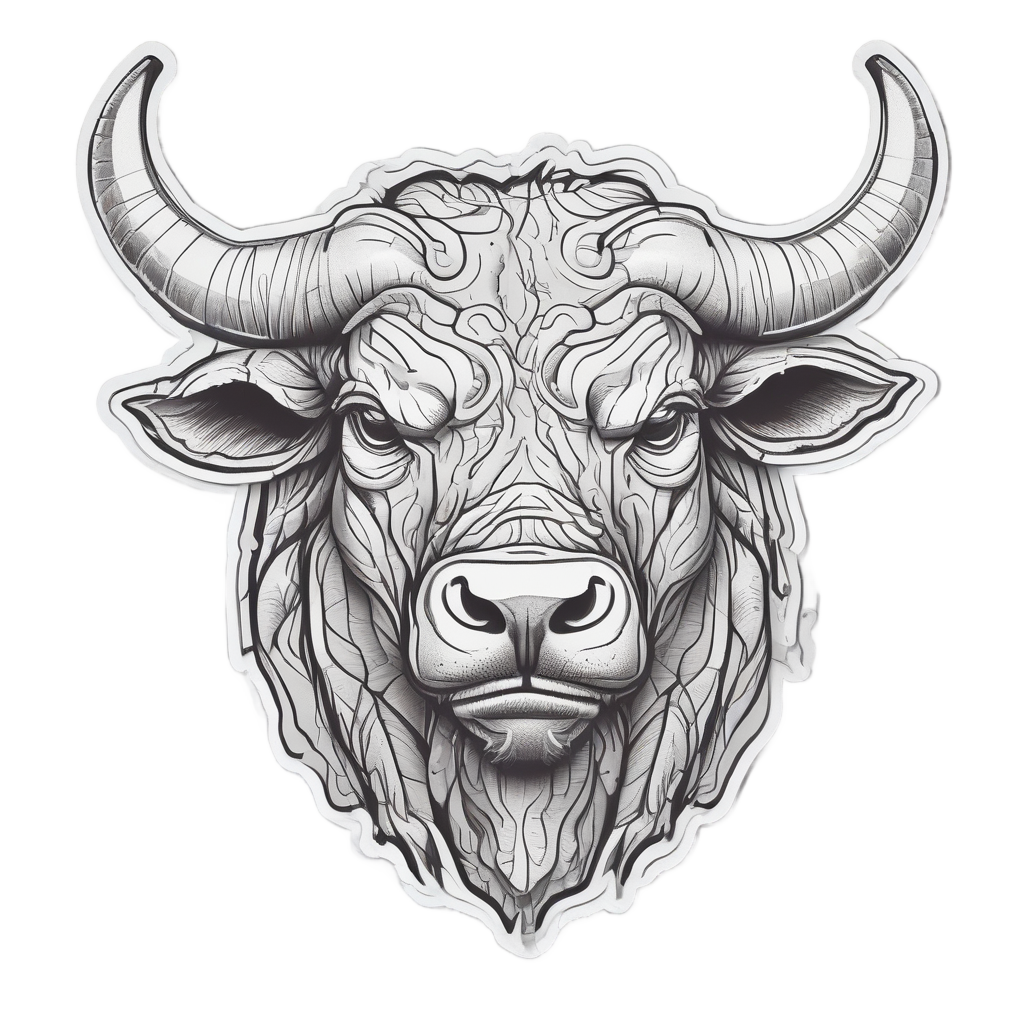 Camo Bull Badge — camo stickers