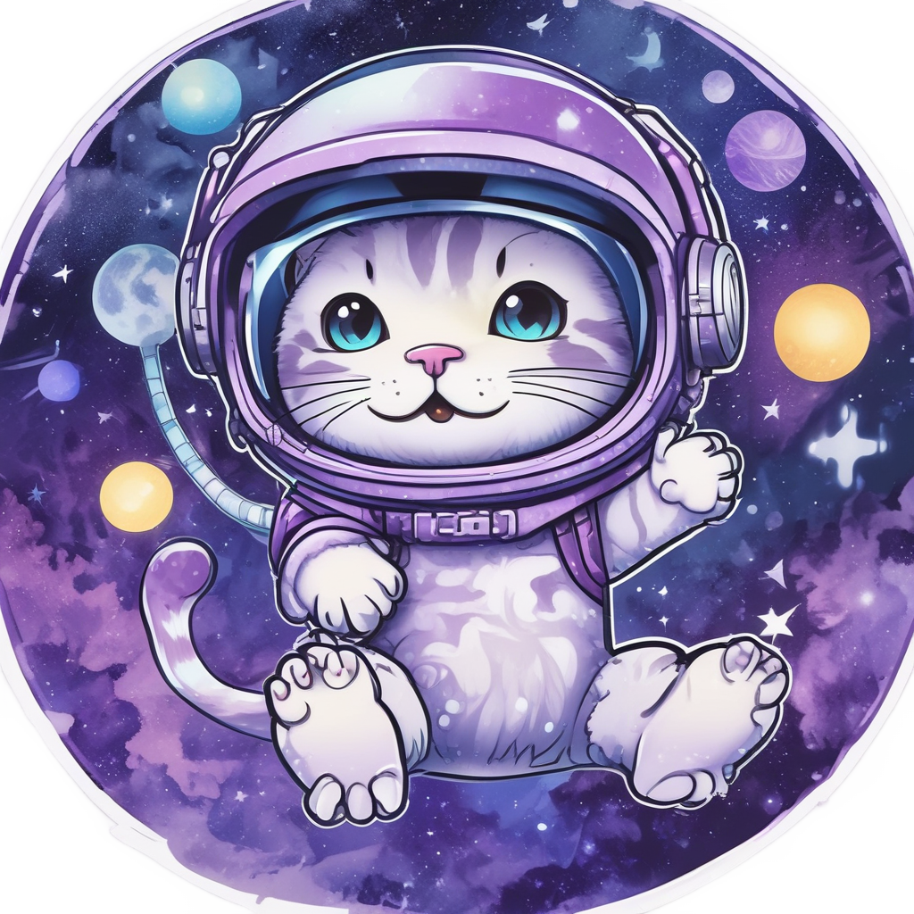 Camo Cat Astronaut — camo stickers