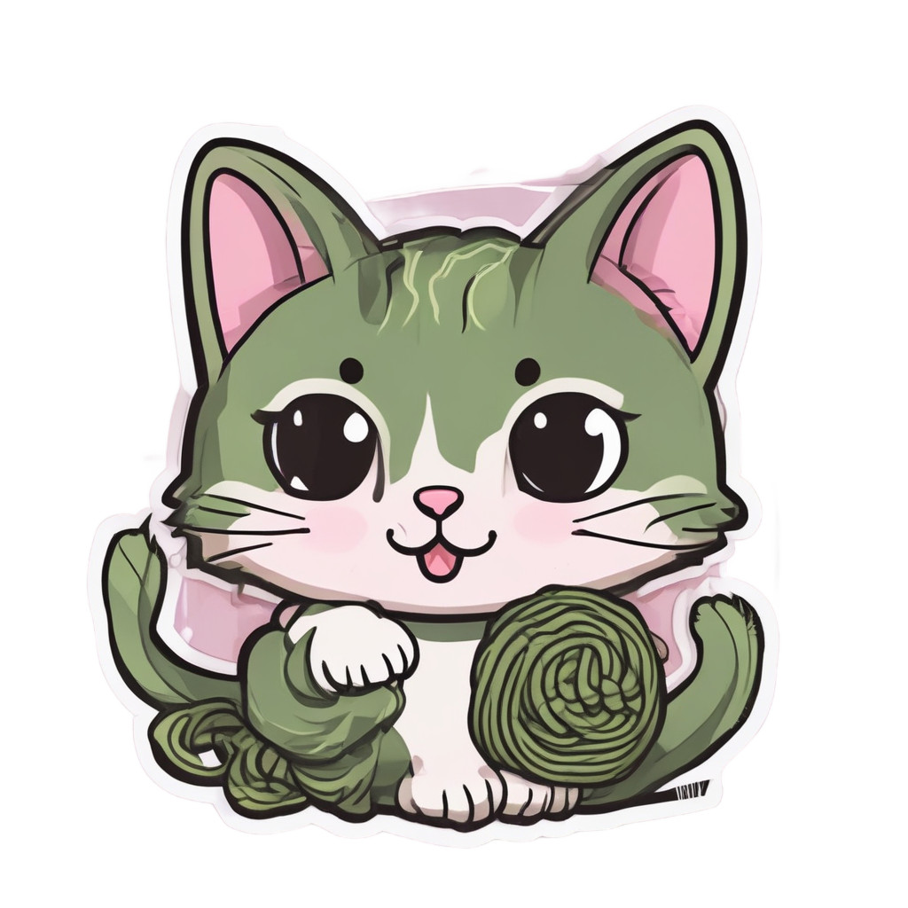 Camo Cat Yarn — camo stickers
