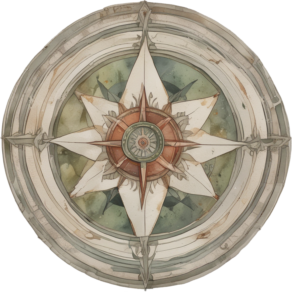 Camo Compass Rose Point — camo stickers