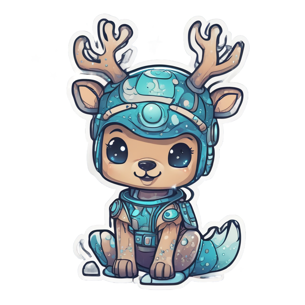 Camo Deer Astronaut — camo stickers