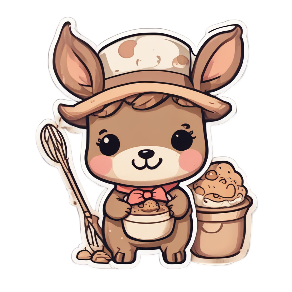 Camo Deer Baker — camo stickers