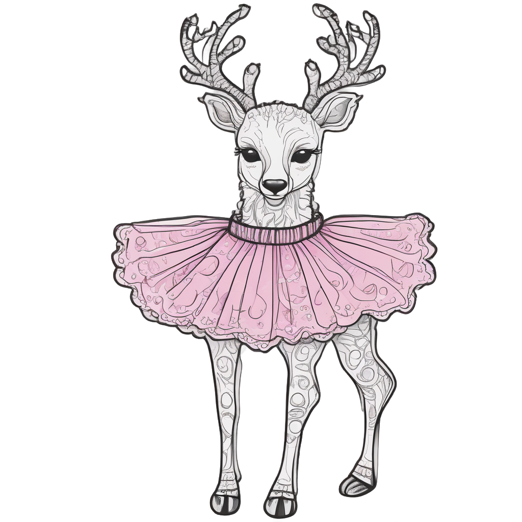 Camo Deer Ballerina — camo stickers