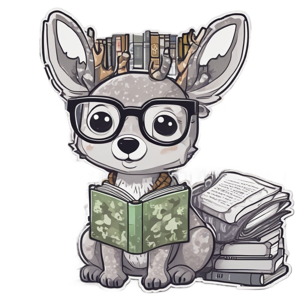 Camo Deer Bookworm — camo stickers