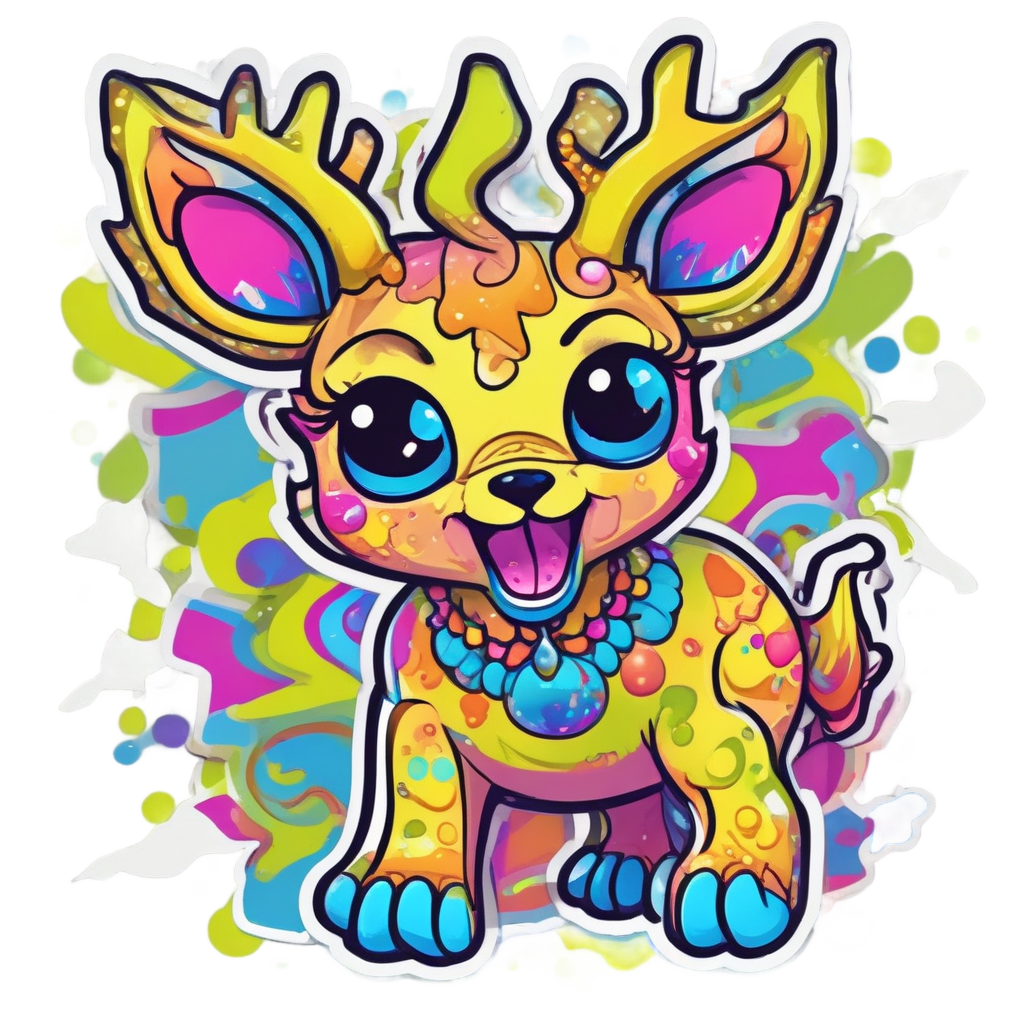 Camo Deer Cub Dancing — camo stickers