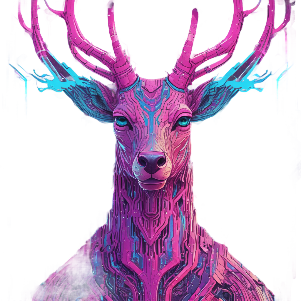 Camo Deer Cyberpunk — camo stickers