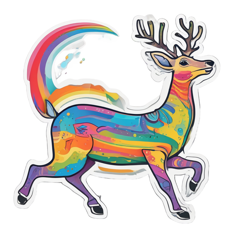 Camo Deer Dancing — camo stickers