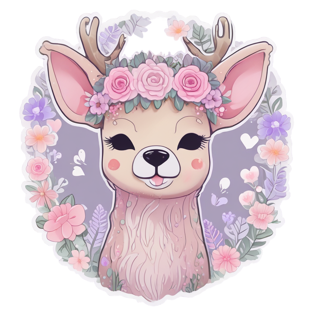 Camo Deer Flower Crown — camo stickers