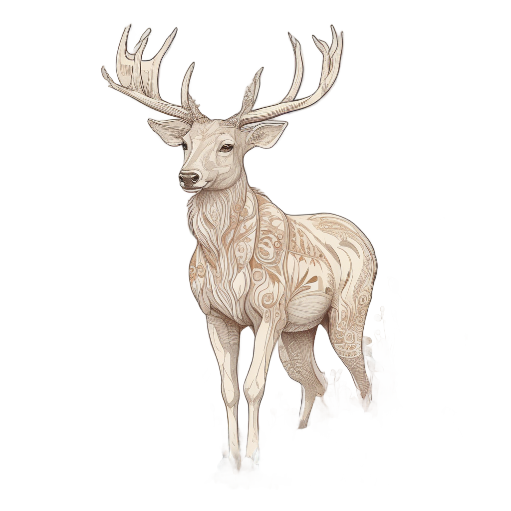 Camo Deer in Flowers — camo stickers